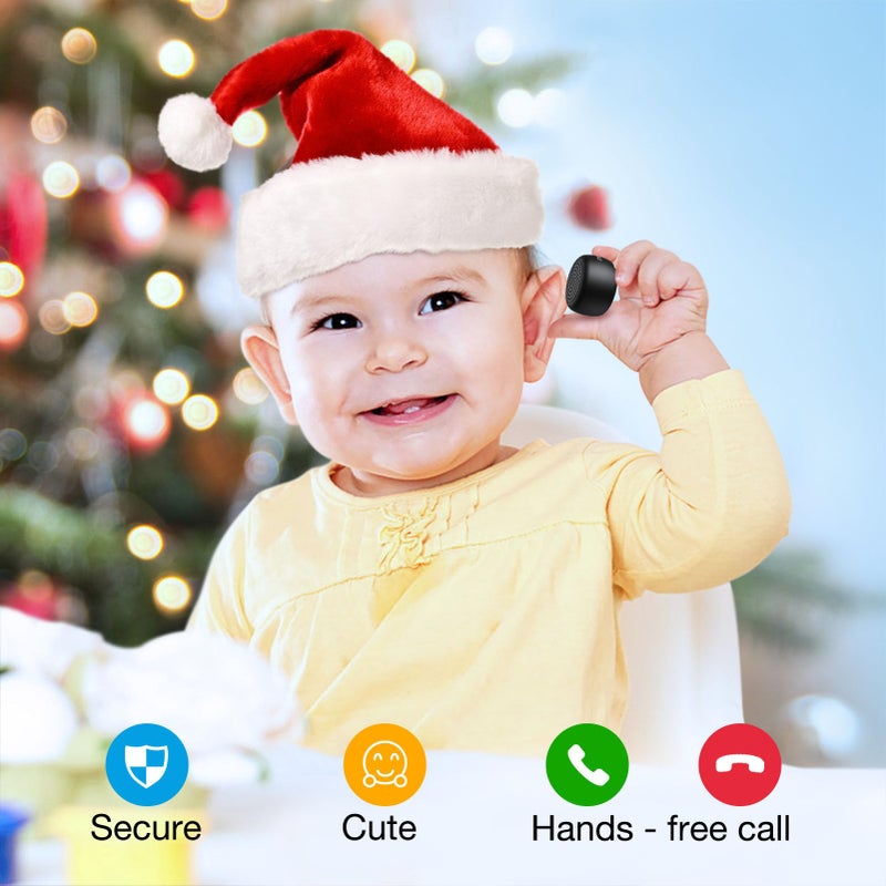 MOMOHO The Smallest Mini Bluetooth Speaker Wireless,Tiny Speakers with Built in Mic,TWS Portable Speaker for Hiking, Running, Car, Outdoor, Travel, Gifts (Black) - Image 2